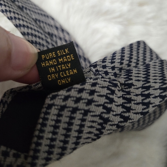 Fendi Men's Tie Hounds tooth Black Gray #080 - Picture 5 of 9